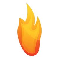 Logo fire flame icon, cartoon style vector