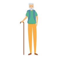 Family holidays grandpa icon, cartoon style vector