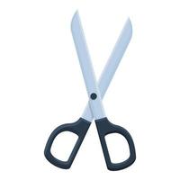 Video editing scissors icon, cartoon style vector