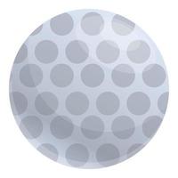 Dotted golf ball icon, cartoon style vector