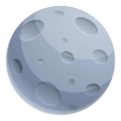 Magic moon icon, cartoon style