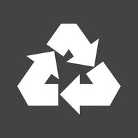 Recycle Glyph Inverted Icon vector