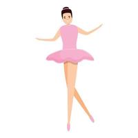 icono de ballet, estilo de dibujos animados vector