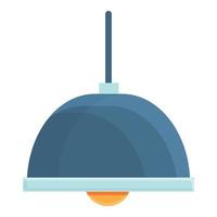 Cozy home room lamp icon, cartoon style vector