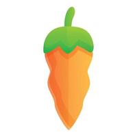 Carrot bath toy icon, cartoon style vector