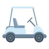 Modern golf cart icon, cartoon style vector