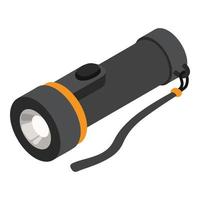 Toy flashlight icon, isometric style vector