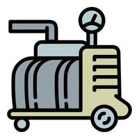 Factory pool compressor icon, outline style vector