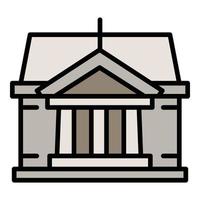 Courthouse judge icon, outline style vector