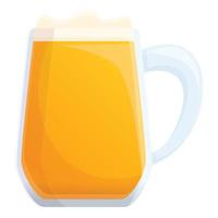 Fresh irish beer mug icon, cartoon style vector