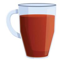 icono de taza de té india, estilo de dibujos animados vector