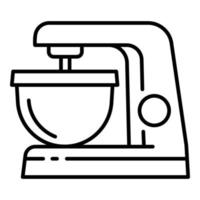 icono de mezclador de cocina, estilo de contorno vector