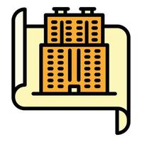 City architect project icon, outline style vector