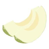 Melon slices icon, isometric style vector