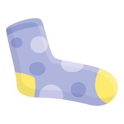 Funny kid sock icon, cartoon style