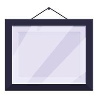 Border photo frame icon, cartoon style vector