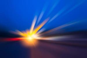 blur future concept zoom fast speed highway road moving abstract for background photo