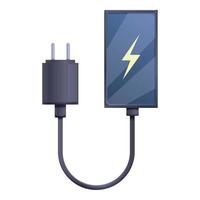 Quick charge smartphone icon, cartoon style vector