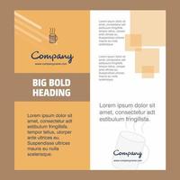 Coffee Company Brochure Title Page Design Company profile annual report presentations leaflet Vector Background