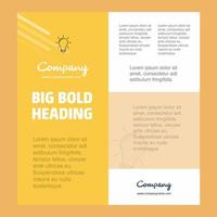 Bulb Business Company Poster Template with place for text and images vector background