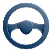 Soft steering wheel icon, cartoon style vector