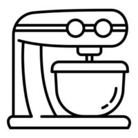 Cook food processor icon, outline style vector