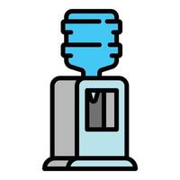 Office water cooler icon, outline style vector