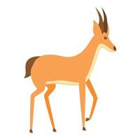 Springbok gazelle icon, cartoon style vector