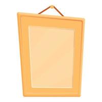 Rectangular photo frame icon, cartoon style vector