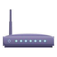 Wifi modem computer icon, cartoon style vector