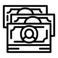 Money cash icon, outline style vector