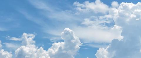 white cloud on blue sky photo