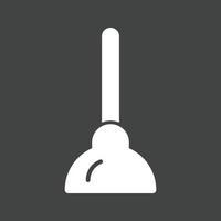 Plunger Glyph Inverted Icon vector