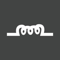 Inductor Glyph Inverted Icon vector