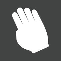 Tilted Hand Glyph Inverted Icon vector