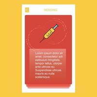 Syringe mobile vertical banner design design Vector