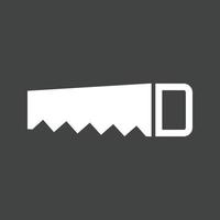 Handsaw Glyph Inverted Icon vector