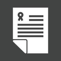 Legal Document Glyph Inverted Icon vector