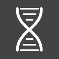 DNA Structure Glyph Inverted Icon vector