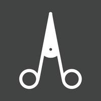 Dentist Tool I Glyph Inverted Icon vector
