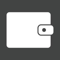 Wallet Glyph Inverted Icon vector