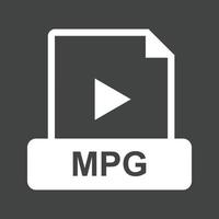 icono de glifo de mpg invertido vector