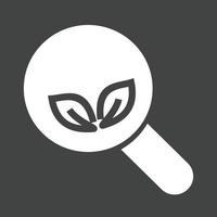 Organic Search Glyph Inverted Icon vector