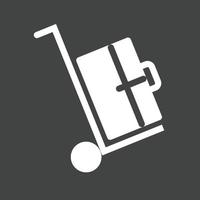 Luggage Glyph Inverted Icon vector