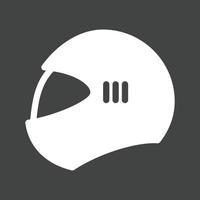 Helmet II Glyph Inverted Icon vector