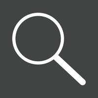 Magnifier Glyph Inverted Icon vector