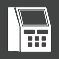 ATM Machine Glyph Inverted Icon vector