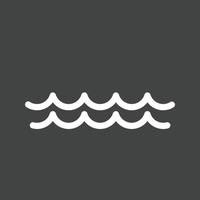 Water II Glyph Inverted Icon vector