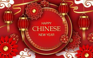 Happy Chinese New Year 2023 Realistic Background vector