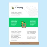 Template layout for Cooking pot comany profile annual report presentations leaflet Brochure Vector Background